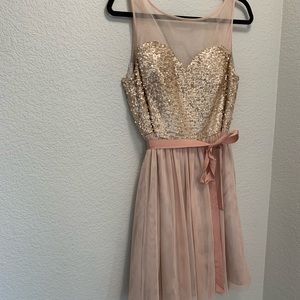 Gold sequin dress